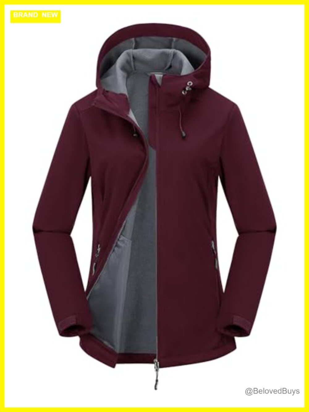 Waterproof Softshell Jacket Fleece Lined Windproof Coat